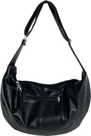 Generic Dumpling Shaped PU Crossbody Bag for Men - Spacious for Casual Outings(Large)