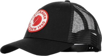 Fj&auml;llr&auml;ven Gebogen klep pet met zwart logo - Heren - Petten - Zwart - S/M - Katoen - Accessoires