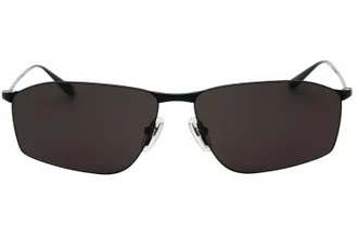 Balenciaga BB0413S Rectangular Metal Sunglasses - Black