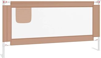 vidaXL Barandilla De Seguridad Cama De Ni&ntilde;o Taupe Tela 180x25 Cm Vidaxl