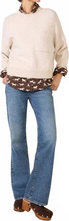 Sanctuary One Pocket Crew Sweater In Heather Pearl