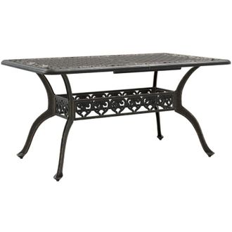 vidaXL Mesa De Jard&iacute;n Aluminio Fundido Bronce 150x90x72 Cm Vidaxl
