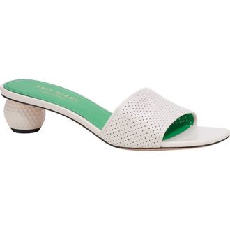 Kate Spade New York tee time kitten heel slide sandal in Cream at Nordstrom Rack, Size 6.5