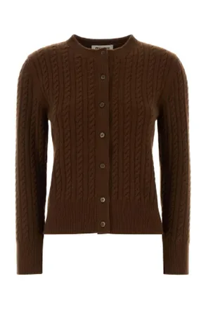 Miu Miu Brown Cashmere Cardigan
