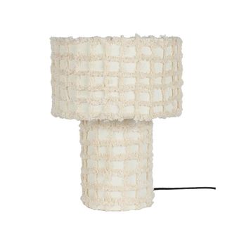 BIZZOTTO Devang Check table lamp beige h36