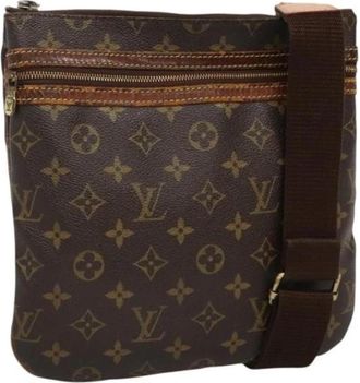 Louis Vuitton Tweedehands Canvas Louis Vuitton tassen - Dames - Vintage Schoudertas - Bruin - ONE Size - Leer - Vintage