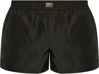 Dolce & Gabbana Costume da bagno con placchetta logo - - Swimwear - Uomo - Nero - M