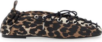 Ganni Ballerina met veters - Dames - Ballerinas - Bruin - 39 EU - Katoen - Schoenen