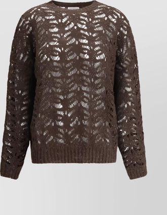 Brunello Cucinelli lace diamond-knit jumper