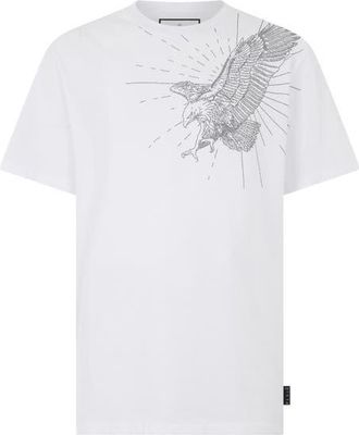 Philipp Plein Round Neck T-Shirt Eagle Stones Men in White at Nordstrom, Size X-Large