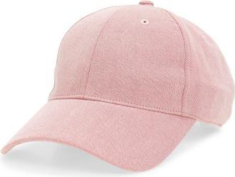 Rag & Bone Harlow Twill Baseball Cap in Pink Denim at Nordstrom