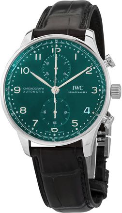 IWC Portugieser Chronograph Automatic Green Dial Mens Watch IW371615