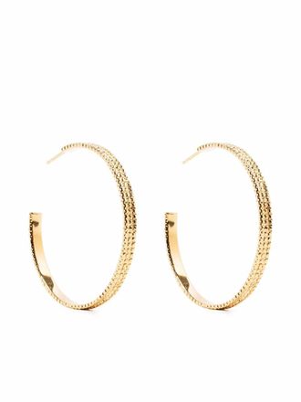 Wouters & Hendrix chain-texture hoop earrings - women - Gold Plated Sterling Silver - One Size