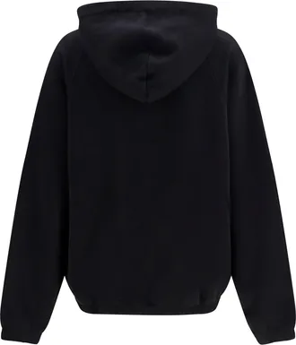 Palm Angels Mens Vintage Box Logo Hoodie Black-Grey Cotton Sweatshirts Sweater