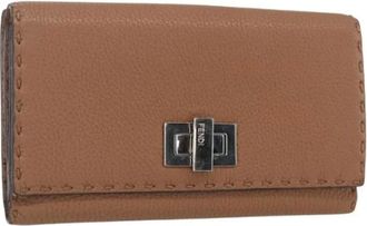 Fendi Pre-owned Wallets, female, Brown, Size: ONE SIZE Pre-owned Vintage Wallet
