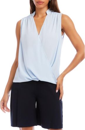 Karen Kane Sleeveless Crepe Top in Light Blue at Nordstrom, Size X-Small