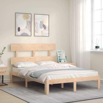 vidaXL Bed Frame without Mattress Small Double Solid Wood Pine vidaXL