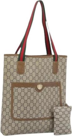 Gucci Pre-owned Vintage Tote Bag - Dames - Vintage Shopper - Bruin - ONE Size - Leer - Vintage