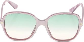Gucci 2010s logo-plaque sunglasses - Purple
