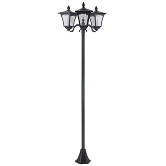 OUTSUNNY Farol de jard&iacute;n 51.5x47x182.5 cm negro