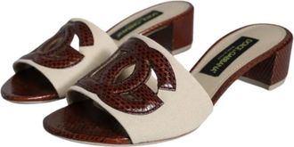 Dolce & Gabbana Python Mule Sandals Size 39