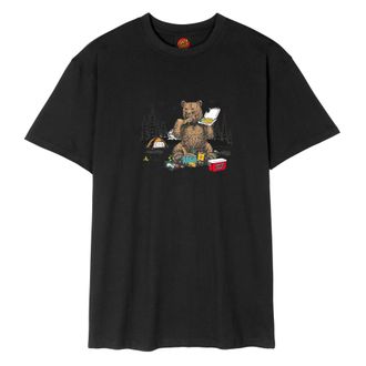 Santa Cruz T-Shirt SANTA CRUZ BRAUN PIZZA BEAR T-SHIRT, Herren, Gr. M, schwarz, Obermaterial: 100% Baumwolle, normal, Rundhals, Shirts T-Shirt