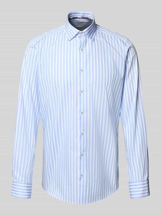Olymp Level 5 Slim Fit Business-Hemd mit Knopfleiste in Bleu, Gr&ouml;&szlig;e 44