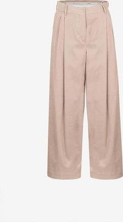 Max Mara Weite Bundfaltenhose aus fliessendem Twill Omero