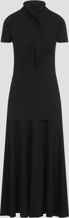 Jil Sander Black Front Knot Detail Dress