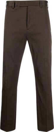 Pantaloni Torino cropped tailored trousers - men - Cotton/Elastane - 54 - Brown