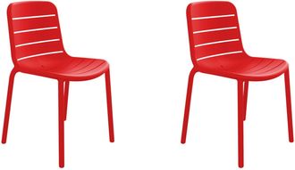 Resol Sillas Gina Resol Pl&aacute;stico Rojo (pack De 2)