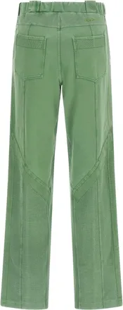 The Attico Trompe LOeil Front Split Trousers - Green