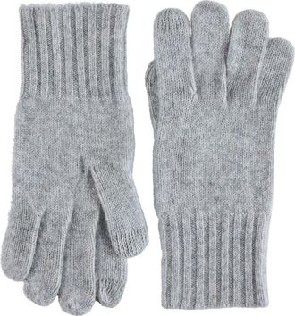 Amicale Cashmere Cashmere Rib Knit Gloves in Light Grey at Nordstrom Rack