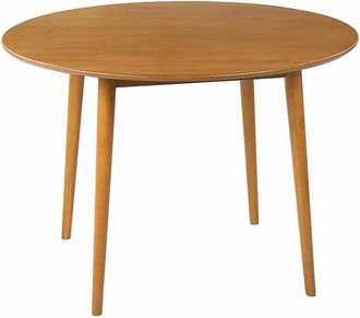 Beliani Beliani - Tavolo da pranzo legno chiaro 110 cm mdf caucciù retrò soggiorno sala da pranzo Radan