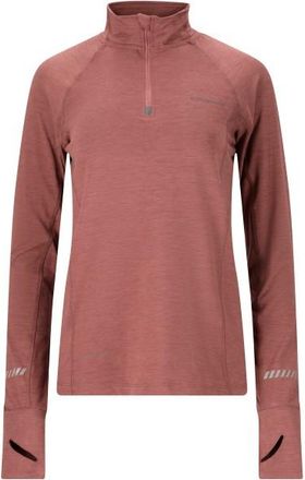 ENDURANCE Canna V2.0 Melange Midlayer Laufshirt f&uuml;r Damen | rosa/braun