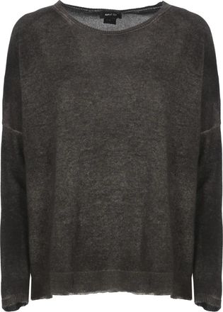 Avant Toi Grijze Kasjmier Trui Ronde Hals Lange Mouwen - Dames - Cashmere truien - Grijs - S - Kasjmier - Truien & Vesten