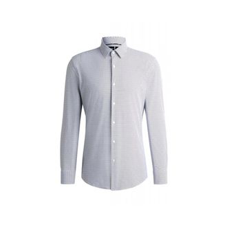 HUGO BOSS P-Hank Shirt - Heren - Casual Overhemden - Blauw - M - Leer - Overhemden