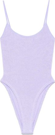Hunza G ruched swimsuit - women - Elastane/Polyamide - One Size - Purple
