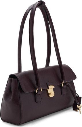 Mango City Faux Leather Shoulder Bag in Burgundy at Nordstrom