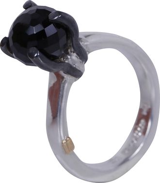 Rosa Maria Ring With Black Stone Yoko