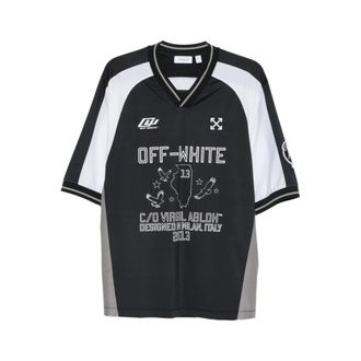 Off-white T-Shirts, male, Multicolor, Size: 2XL V-neck T-shirt