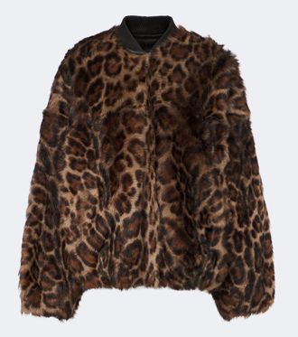 Arma Violet reversible shearling bomber jacket