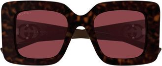 Gucci GG2025S002 Square Tortoiseshell Sunglasses - Brown