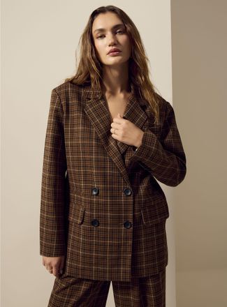 Icone Womens Oversized double-breasted Blazer Jacket