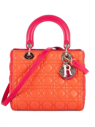 Dior 2000 Cannage Lady Dior handbag - women - Leather - One Size - Orange