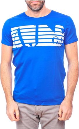 Armani Jeans Sweatshirts - Heren - T-shirts - Blauw - S - Katoen - Tops