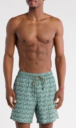 Rainforest 6-Inch Surf Grid Swim Trunks in Olivine Combo at Nordstrom Rack, Size X-Large