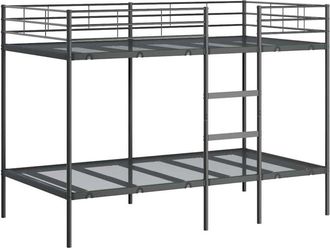 vidaXL Bunk Bed without Mattress Black 100x200 cm Steel vidaXL