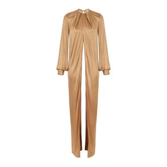 Elisabetta Franchi Blusa Larga Brillante - Blouses & Shirts - Mujer - Beige - S