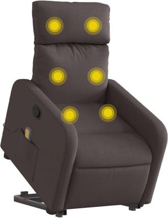 vidaXL Vidaxl - Silla De Masaje Reclinable De Pie De Tela Marr&oacute;n Oscuro